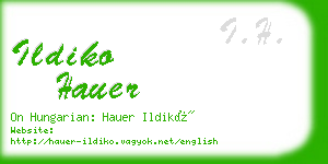 ildiko hauer business card